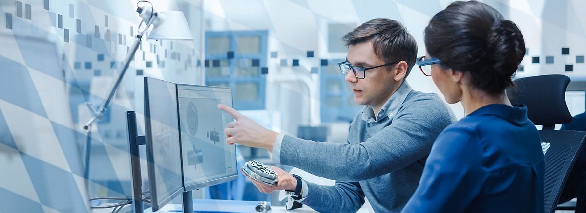 Menschen am Bildschirm Bayern 