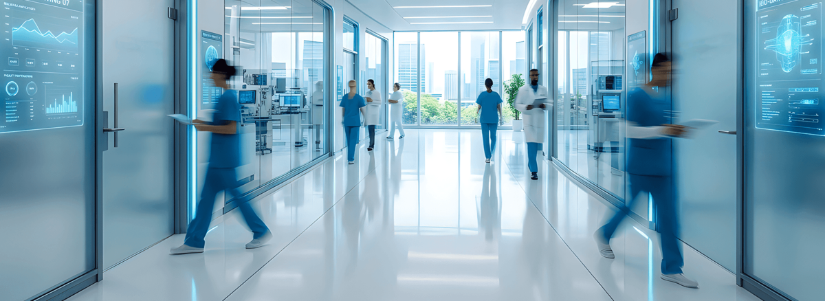 Teaserbild Smart Hospital: Vernetzte medizinische Systeme und digitale Klinikprozesse