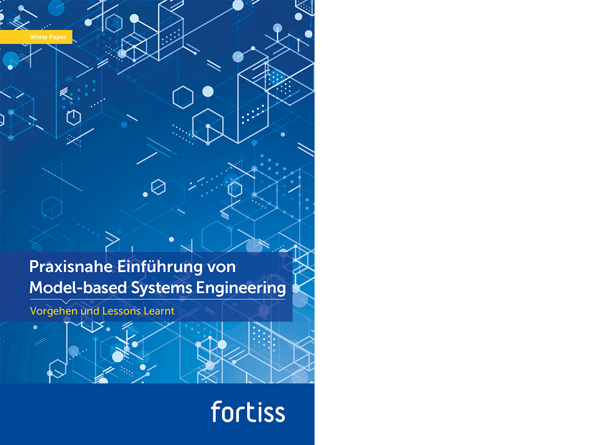[Translate to English:] fortiss Whitepaper Praxisnahe Einführung von Model-based Systems Engineering